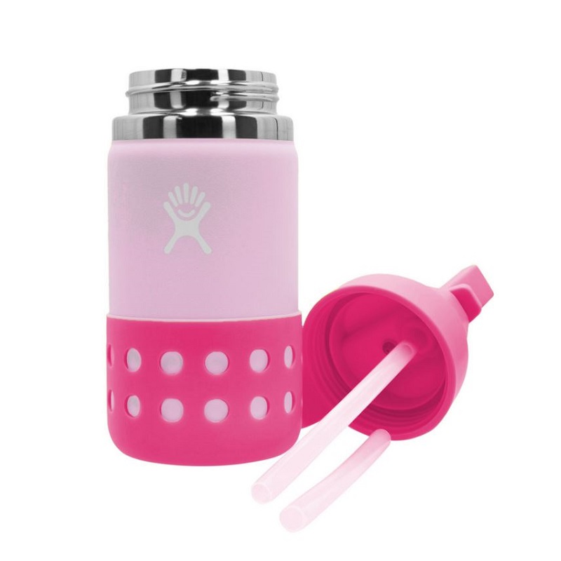 Hydro Flask termoláhev Kids Wide Mouth Straw Lid 355ml 12 OZ zelená