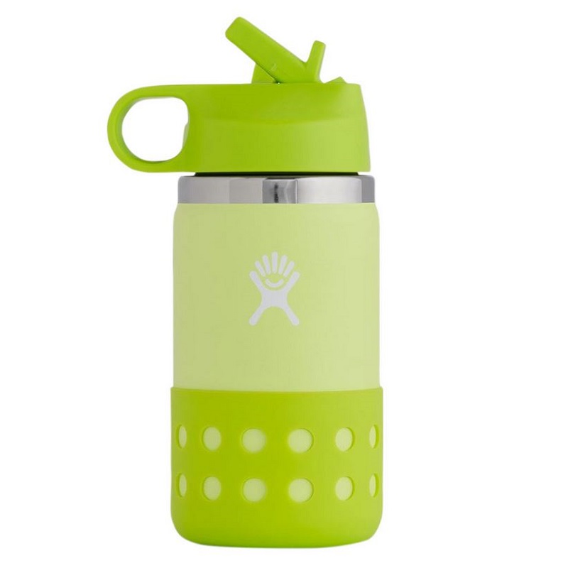Hydro Flask termoláhev Kids Wide Mouth Straw Lid 355ml 12 OZ zelená