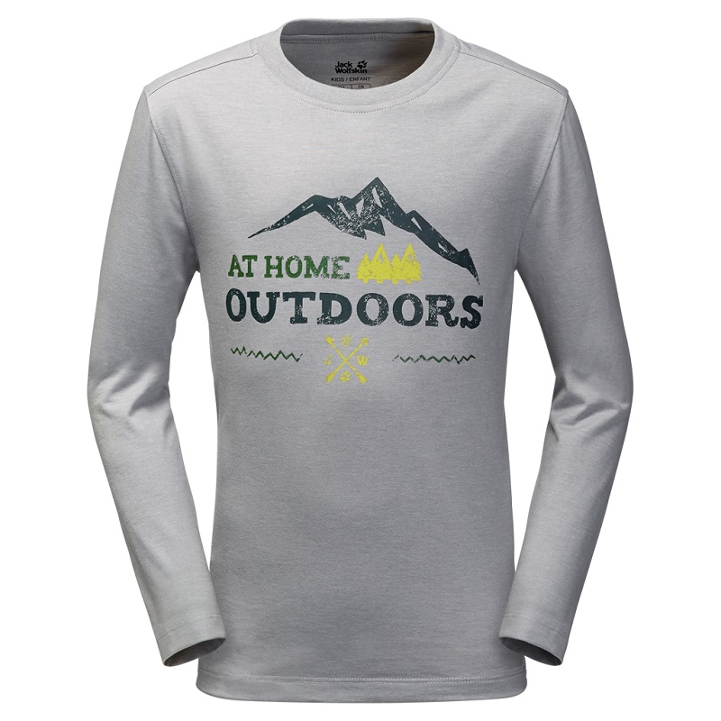 Jack Wolfskin dětské triko - dlouhý rukáv MOUNTAIN RANGE LONGSLEEVE