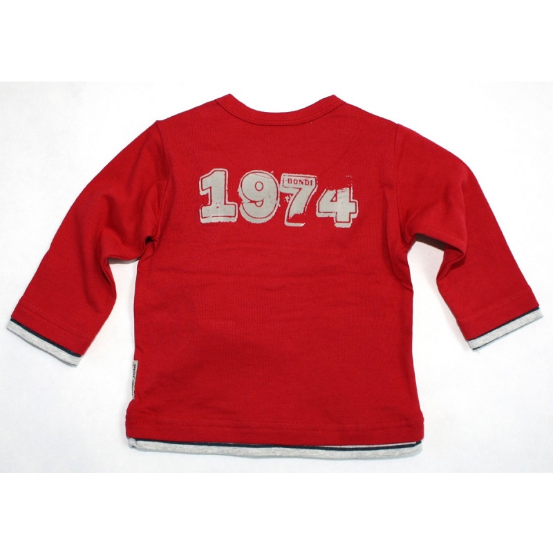 Bondi Dětské triko s dlouhým rukávem červené