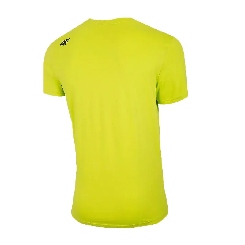 4F Pánské sportovní triko neon zelená XL
