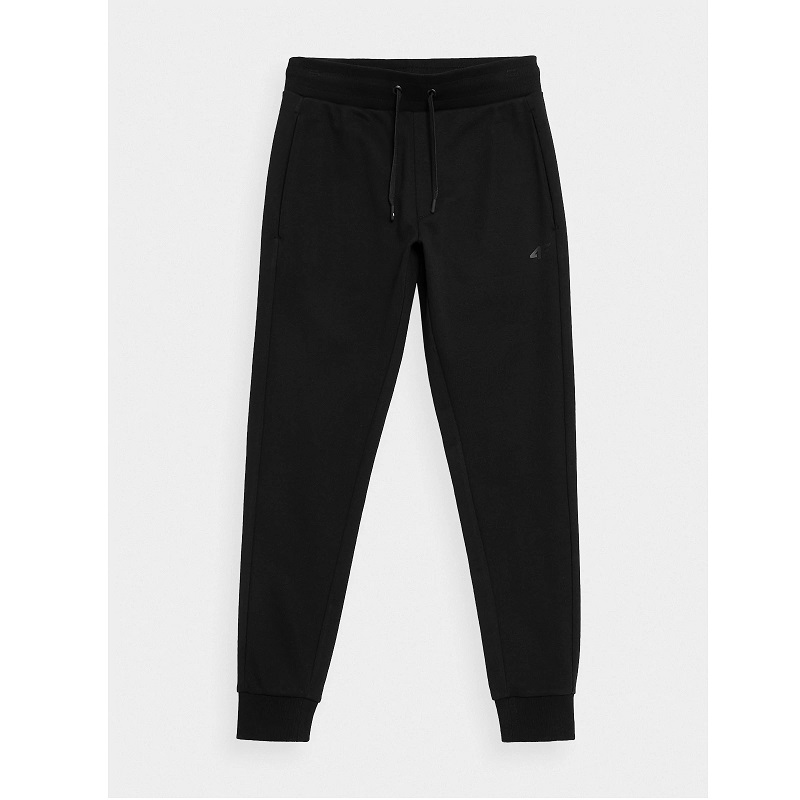 4F Pánské bavlněné tepláky černé
