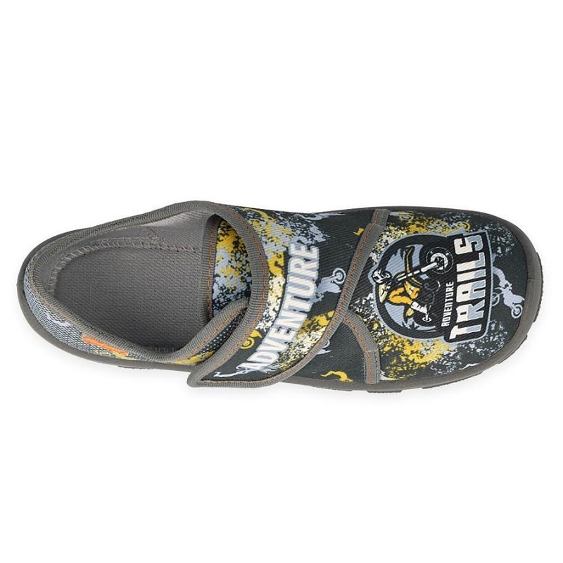 Befado dětské bačkory na suchý zip Motorka