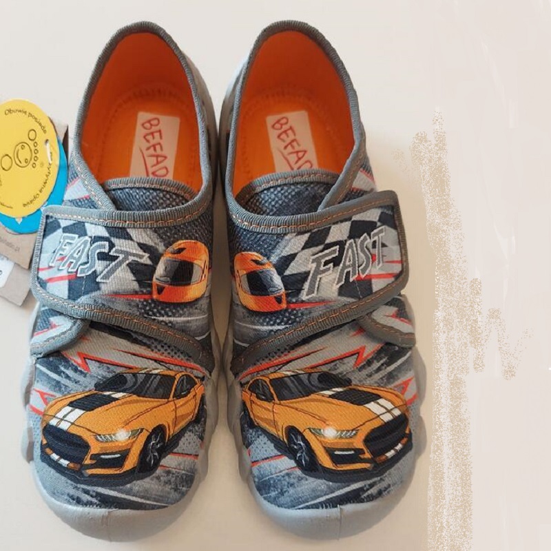 Befado chlapecké bačkorky šedé, FAST