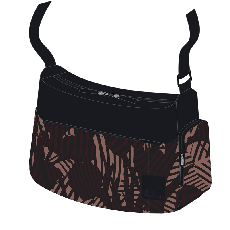 Jack Wolfskin dámská sportovní kabelka BOOMTOWN šedá růžový vzor