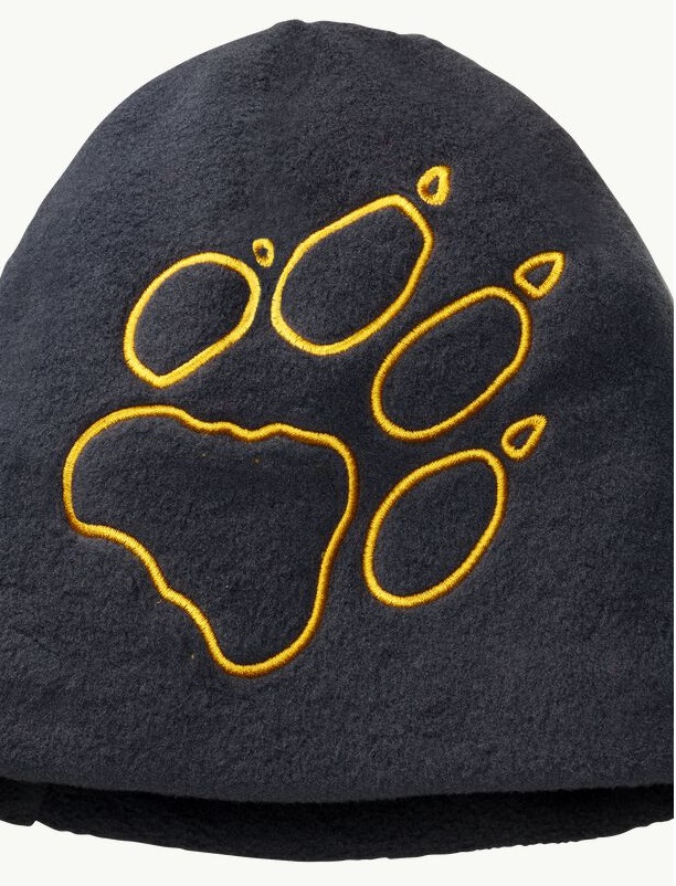 Jack Wolfskin dětská fleesová čepice FRONT PAW BEANIE KIDS šedá