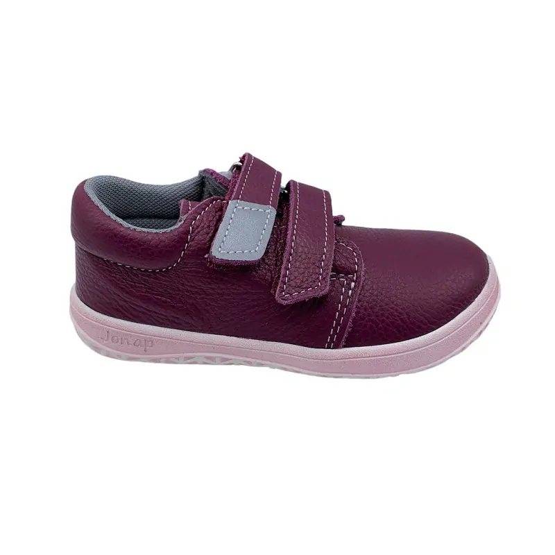 Jonap dívčí BAREFOOT obuv celoroční vínová