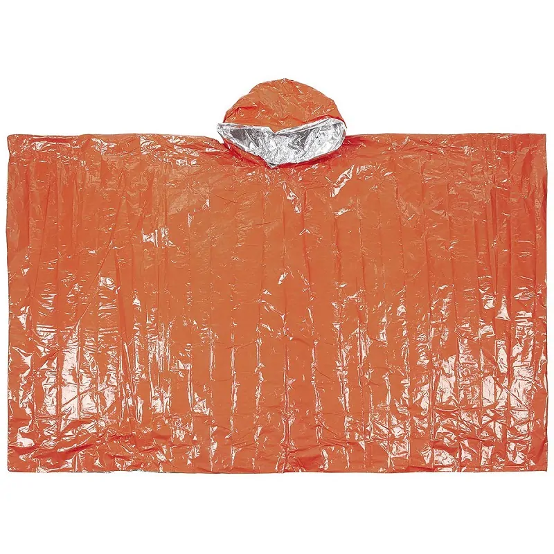 FOX OUTDOOR Pončo do deště oranžové nouzové ALU