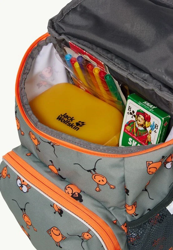 Jack Wolfskin dětský batoh SMILEYWORLD ERLEBNIS PACK šedo-zelený