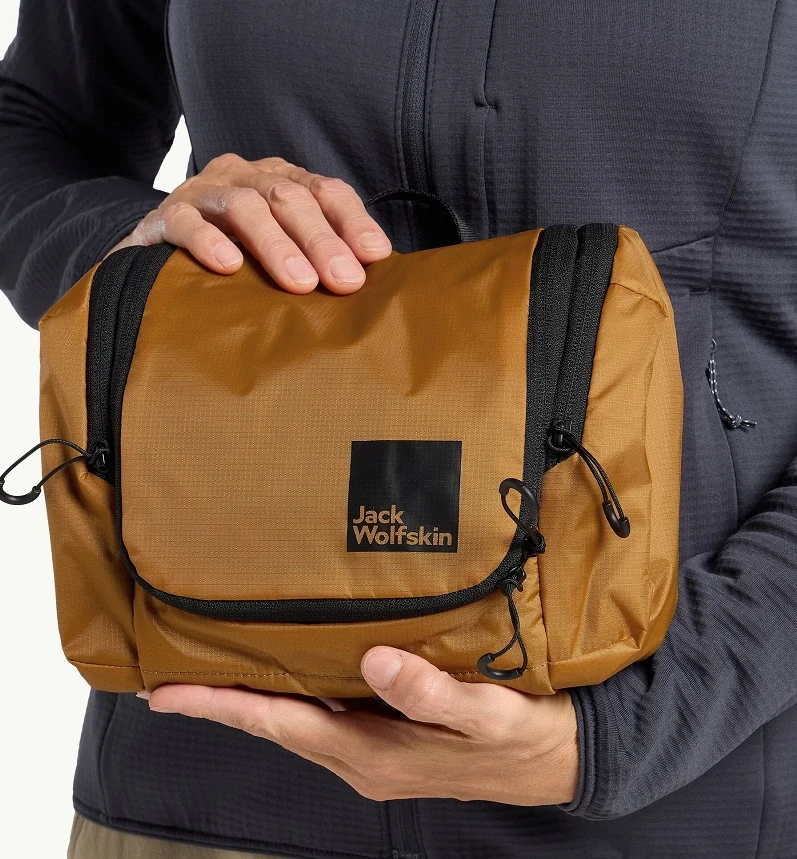 Jack Wolfskin toaletní taška WANDERMOOD WASHBAG karamelová