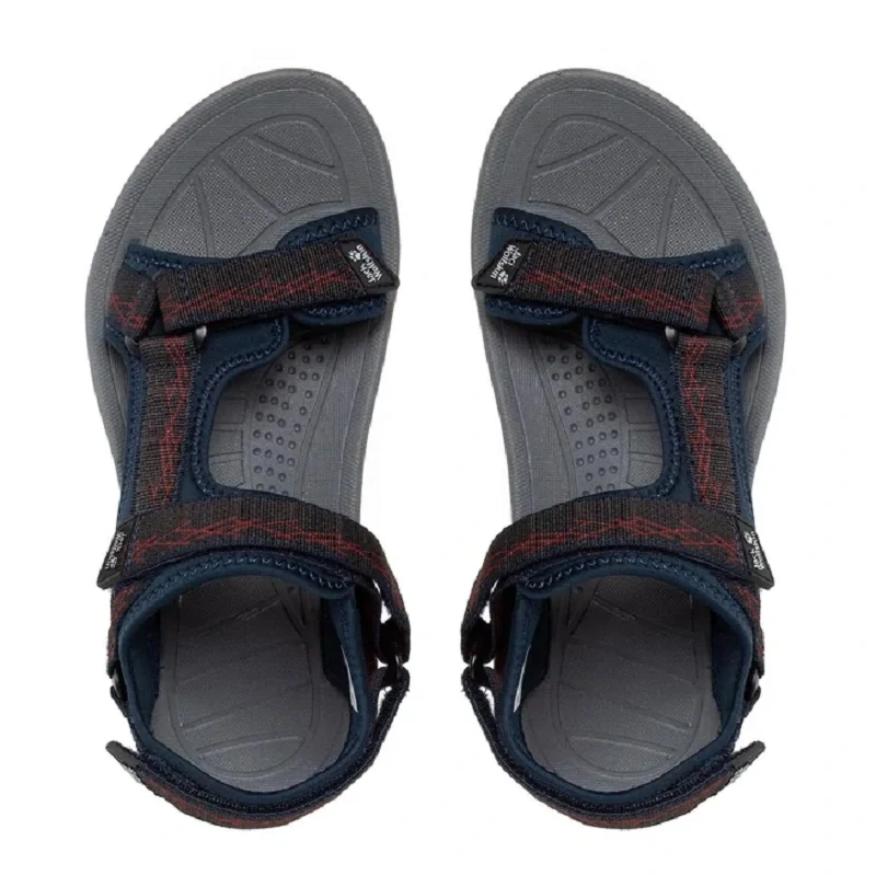 Jack Wolfskin pánské trekové sandály WAVE BREAKER modro-khaki 43