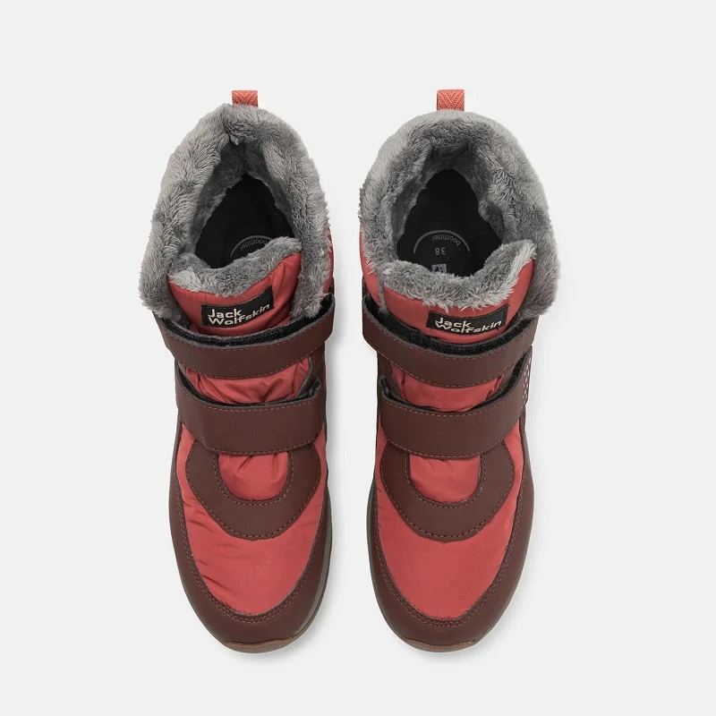 Jack Wolfskin dětské zimní boty POLAR BEAR-G TEXAPORE MID VC K cihlová