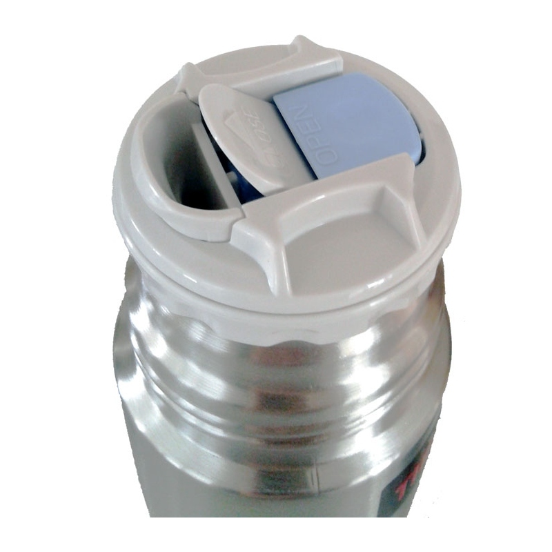 Thermos Termoska s tlačítkovým uzávěrem a šálkem nerez