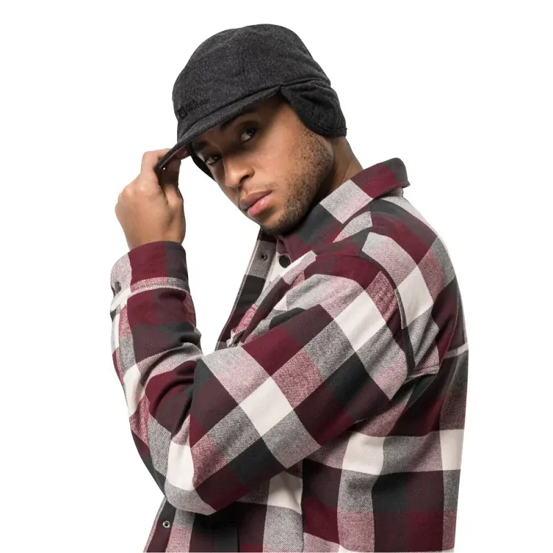 Jack Wolfskin zimní fleecová čepice s kšiltem FELSENWEG CAP