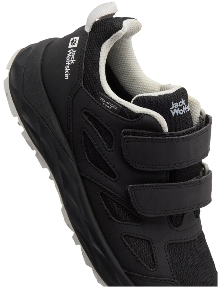 Jack Wolfskin dětské boty WOODLAND 2 TEXAPORE LOW VC K černé 38