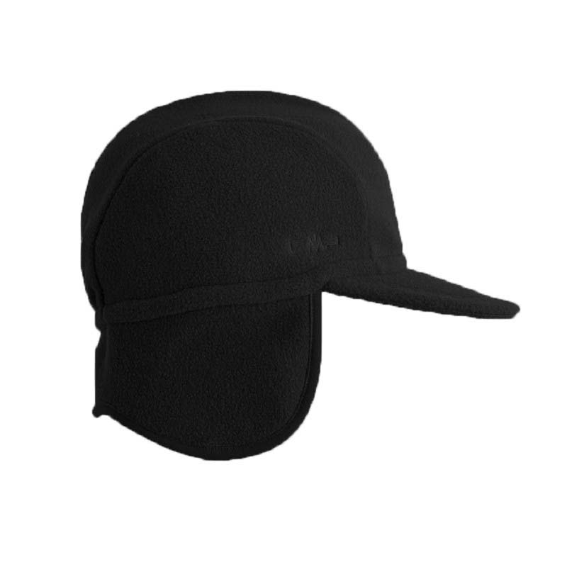 CMP zimní fleecová čepice s kšiltem a ochranou krku černá