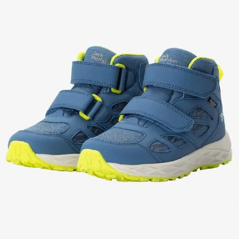 Jack Wolfskin dětská kotníčková obuv WOODLAND 2 TEXAPORE MID VC K modré 38