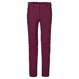 Jack Wolfskin dámské turistické softshell kalhoty ACTIVATE PANTS WOMEN vínové
