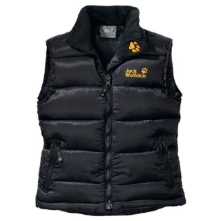 Jack Wolfskin dětská vesta KIDS ICECAMP VEST černá