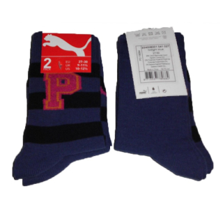 Puma dětské klasické ponožky 2 pack proužek