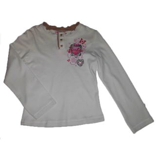 Barbie bavlněné dívčí triko - dlouhý rukáv