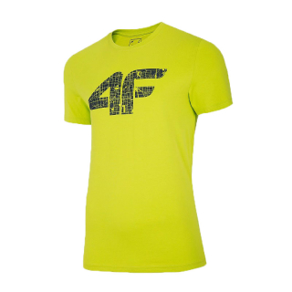 4F Pánské sportovní triko neon zelená