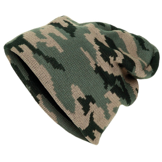 MFH Beanie čepice WOODLAND maskáč UNI