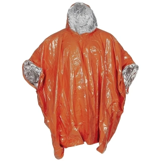 FOX OUTDOOR Pončo do deště oranžové nouzové ALU
