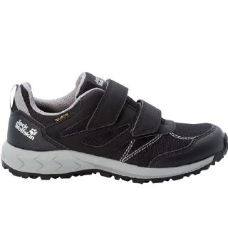 Jack Wolfskin dětské boty WOODLAND TEXAPORE LOW VC K černé