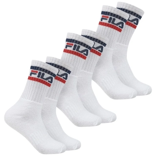 FILA klasické ponožky 3pack bílé 