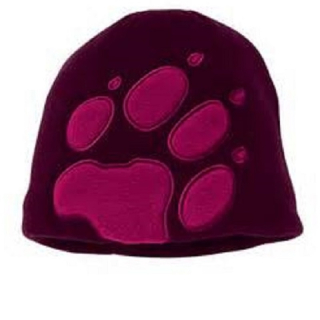 Jack Wolfskin KIDS FRONT PAW HAT dětská čepice vínová